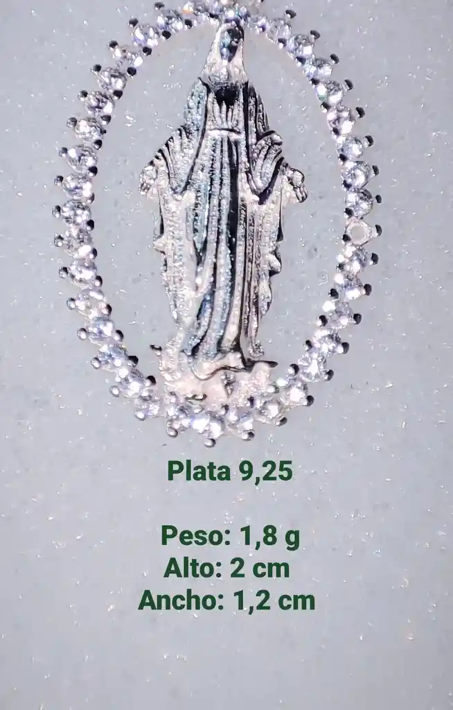 Dije En Plata 9,25 Virgen (d-35)