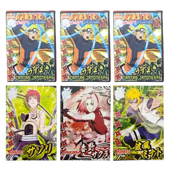 50 Sobres De Cartas Naruto Cartas Japonesas Coleccionables Intercambiables