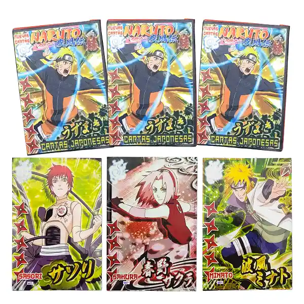 50 Sobres De Cartas Naruto Cartas Japonesas Coleccionables Intercambiables