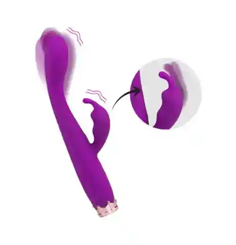 Vibrador Cleo Majestic Doble Estimulación Recargable Morado