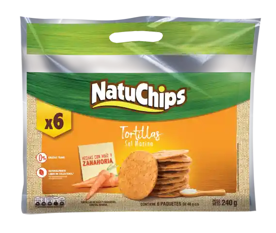 Natuchips Tortilla Zanahoria Familiar