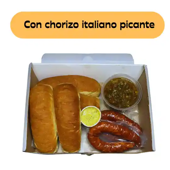 Choripan Con Chorizo Italiano Picante