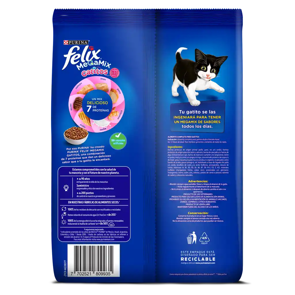 Comida para Gatitos Purina Felix Megamix x 500gr