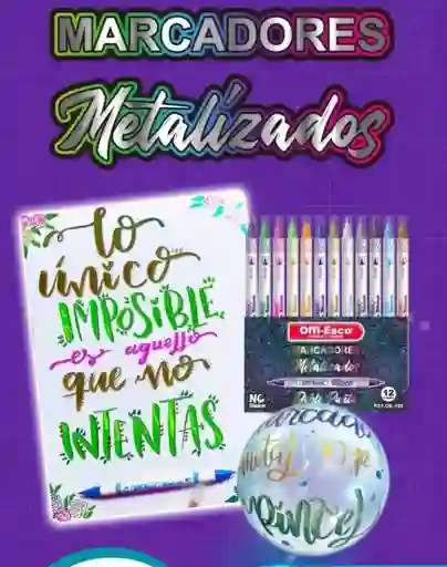 Marcadores Metalizados Oe100 Doble Punta Lettering