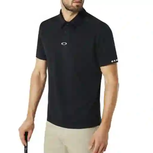 Camiseta Polo Para Hombre Oakley Negro Talla M