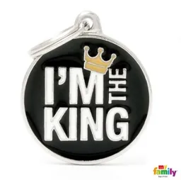 Placa Ident Im The King Classic My Family