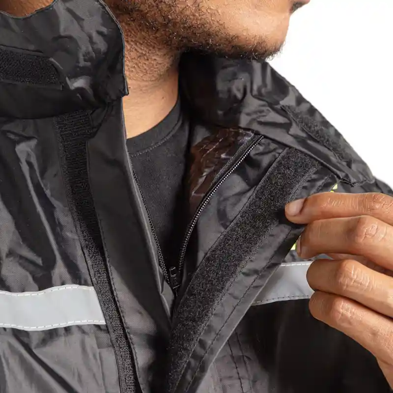 Impermeable Para Moto Textil - Adventure Pro 1 - Negro - Hombre