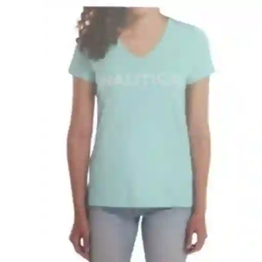 Camiseta Para Mujer Nautica Azul Talla Xs