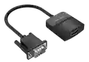 ⭐ Convertidor De Vga Macho A Hdmi Hembra, Vention 1080p, 60hz⭐