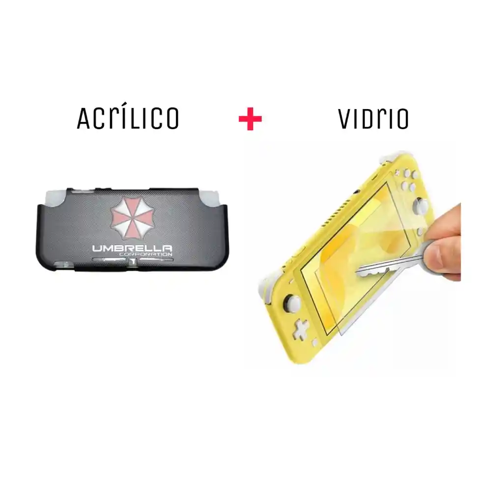 Protector Rígido De Umbrella + Vidrio Templado Nintendo Switch Lite