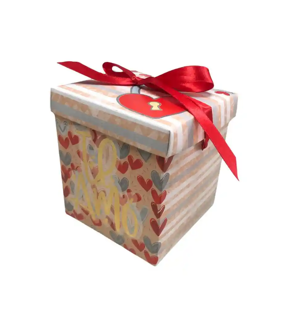 Caja De Regalo Pequeña Con Cinta Para Cerrarla De Te Amo Unisex Ancho 10cm X Largo 11.5cm Feliz Cumpleaños, Con Cariño, Feliz Dia, Decoracion, Amistad, Caja, Cumpleaños, Amor, Amigos, Dia, Love, Regalo