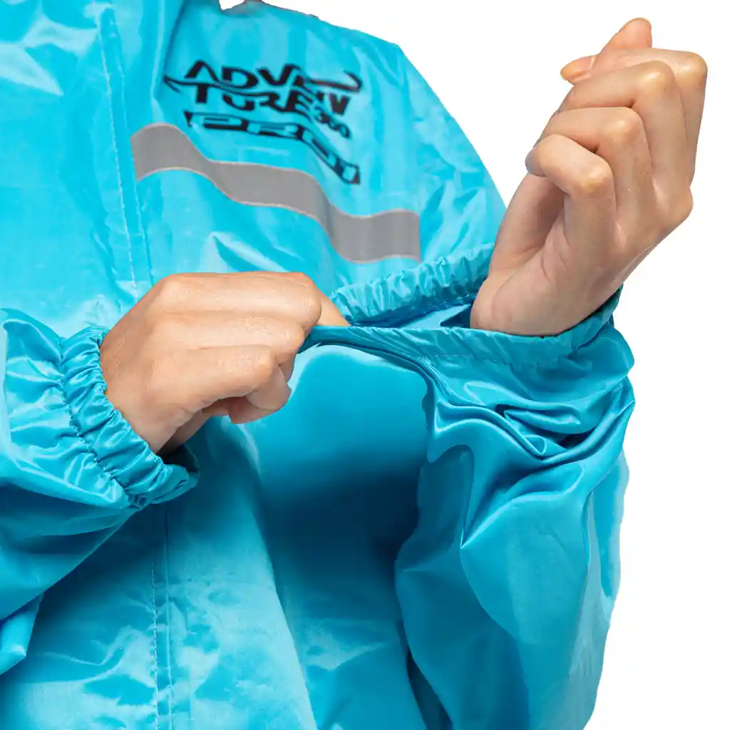 Impermeable Para Moto Textil - Adventure Pro 1 - Azul - Mujer