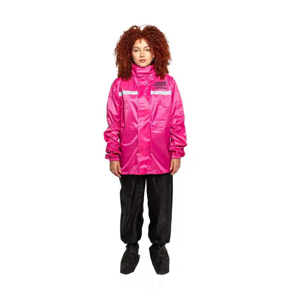 Impermeable Para Moto Textil - Adventure Pro 1 - Rosa - Mujer