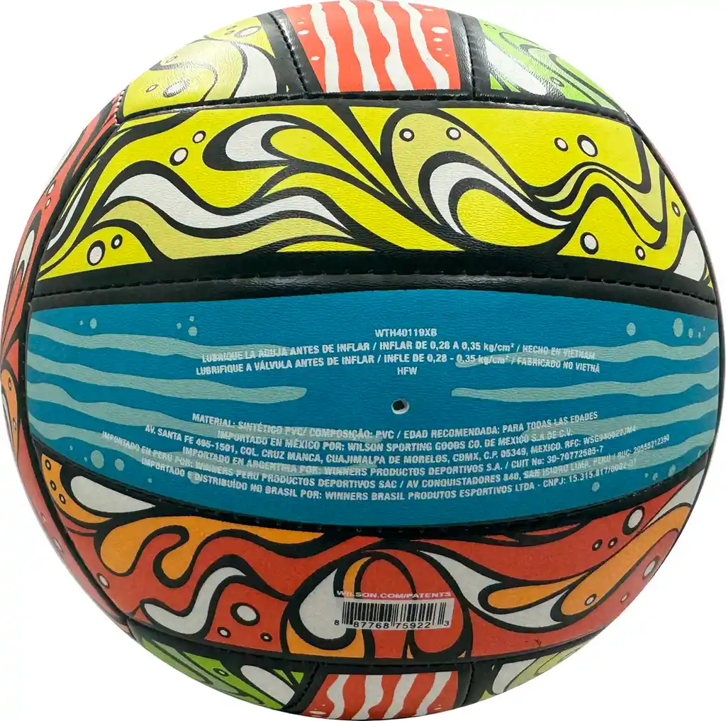 Balón De Voleibol #5 Wilson Graffiti/colores