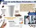 Vasos De Cartón Blanco 7 Onzas Desechables X 50 Unidades