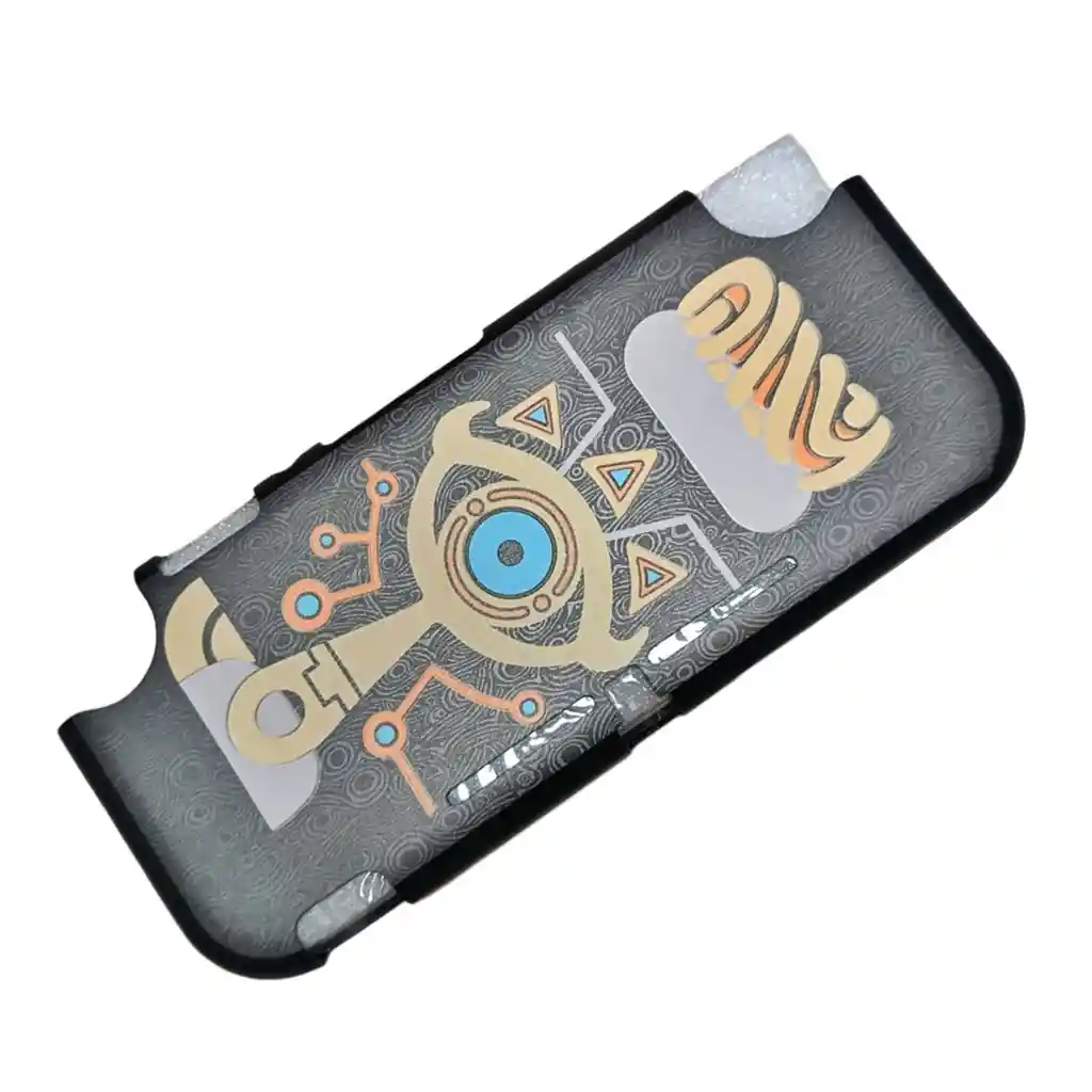 Protector Rigido De Zelda Ojo + Vidrio Protector + 2 Grips Nintendo Switch Lite