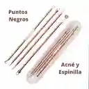 Kit X4 Extractor Espinillas, Puntos Negros Acné