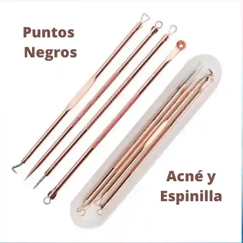 Kit X4 Extractor Espinillas, Puntos Negros Acné