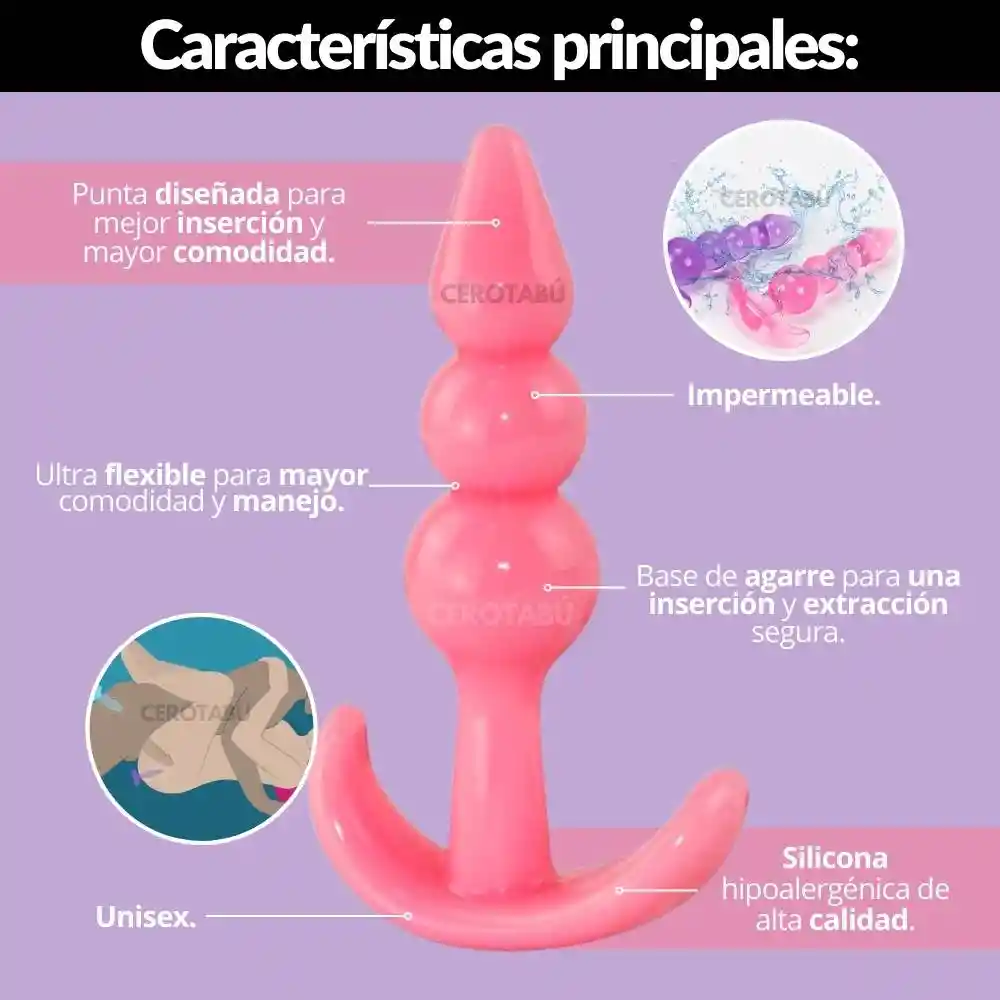 Plug Anal Silicona Consolador Anal Dilatador