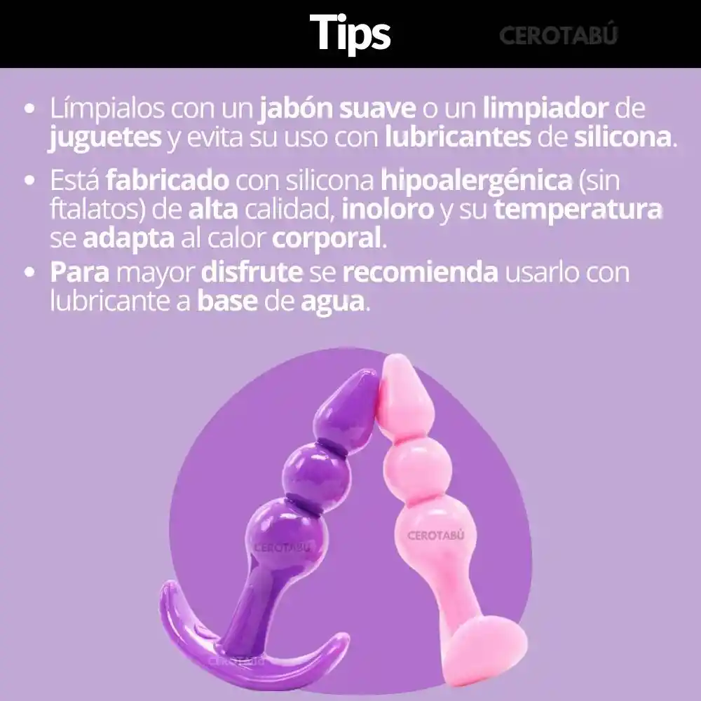 Plug Anal Silicona Consolador Anal Dilatador