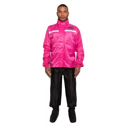 Impermeable Para Moto Textil - Adventure Pro 1 - Rosa - Hombre