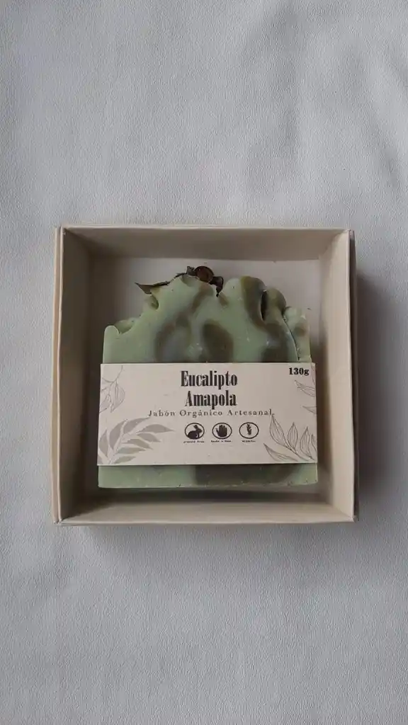 Jabón Orgánico Eucalipto Amapola Artesanal