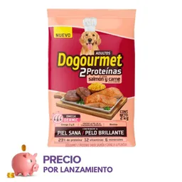 Dogourmet - Alimento Para Perro Doble Proteina Sabor Salmon Y Carne A La Plancha 25k