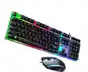 Teclado Gamer Aoas Qwerty Con Luz Rgb