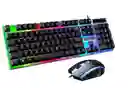 Teclado Gamer Aoas Qwerty Con Luz Rgb