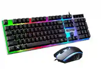 Teclado Gamer Aoas Qwerty Con Luz Rgb