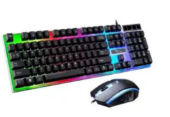 Teclado Gamer Aoas Qwerty Con Luz Rgb