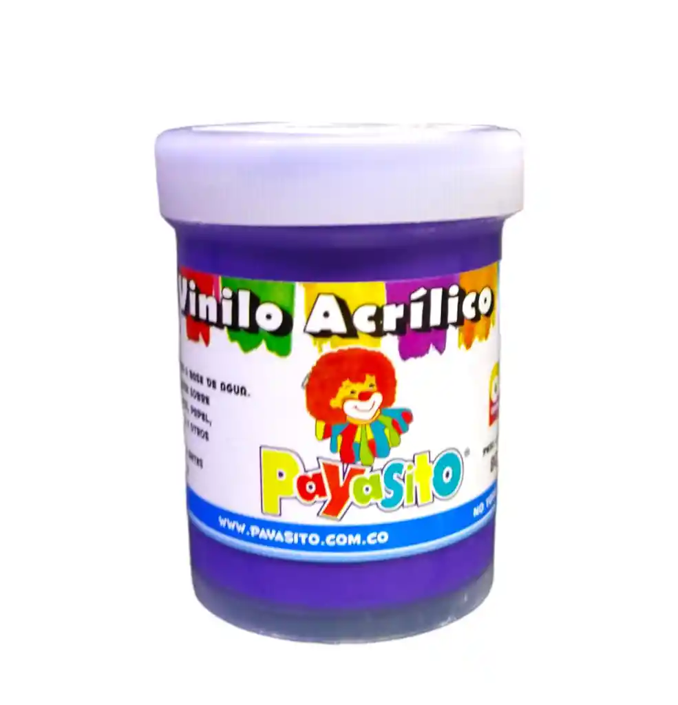 Payasito Vinilo Acrílico Morado 80g No Toxico Pintura Tempera