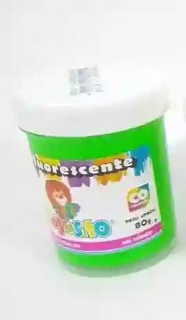 Payasito Vinilo Fluorescente Verde 80g Pintura Escolar