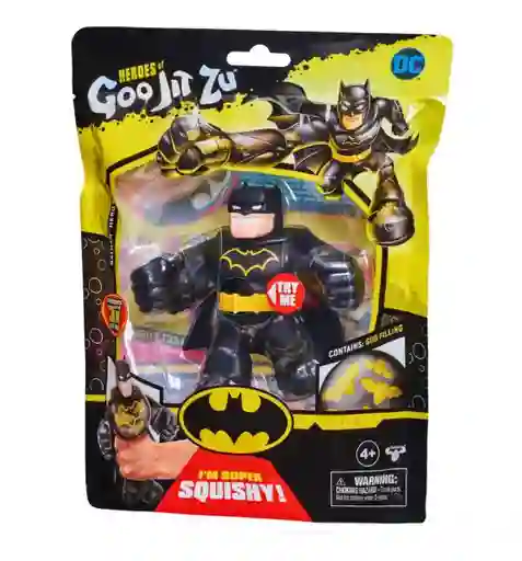 Batman Negro Dc Súper Héroes De Lujo Goo Jit Zu 20cm