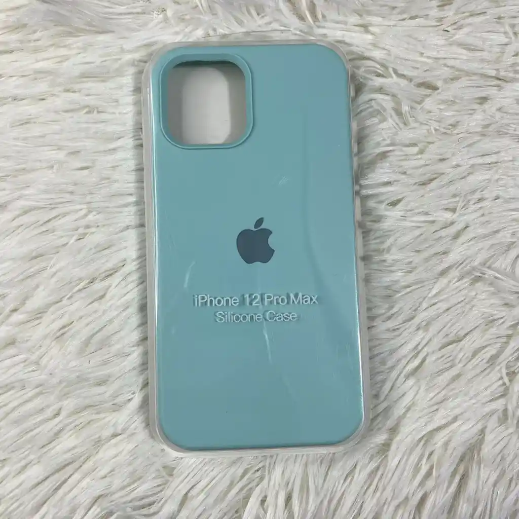 Forro Iphone 12 Pro Max / Silicona Azul Aguamarina