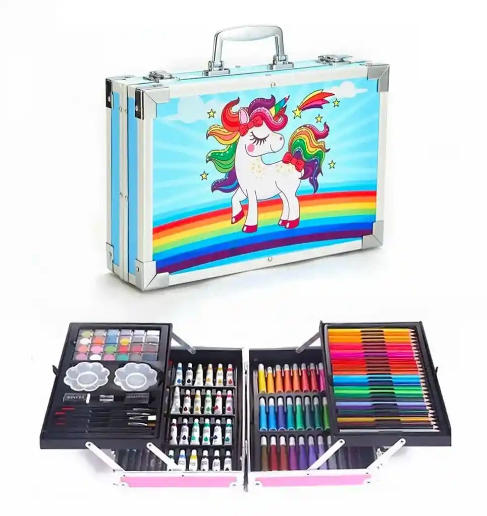 Kit De Arte Con Maleta De Lujo Azul