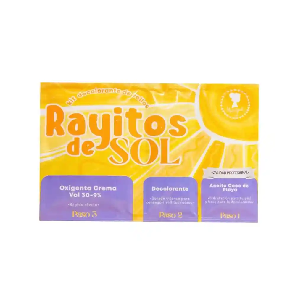 Kit Decolorante De Vello Corporal Rayitos De Sol