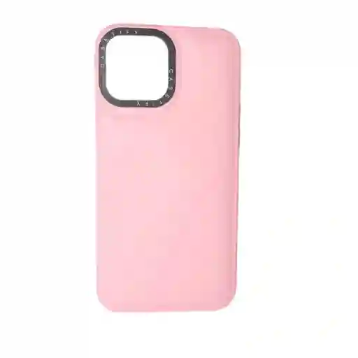 Forro Silicone Case Acolchada Iphone 13 Pro Max Rosado