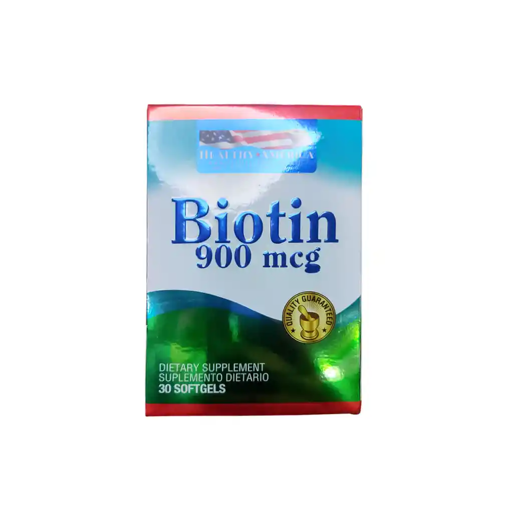 Biotin 900 Mcg 30 Softgels Healthy America