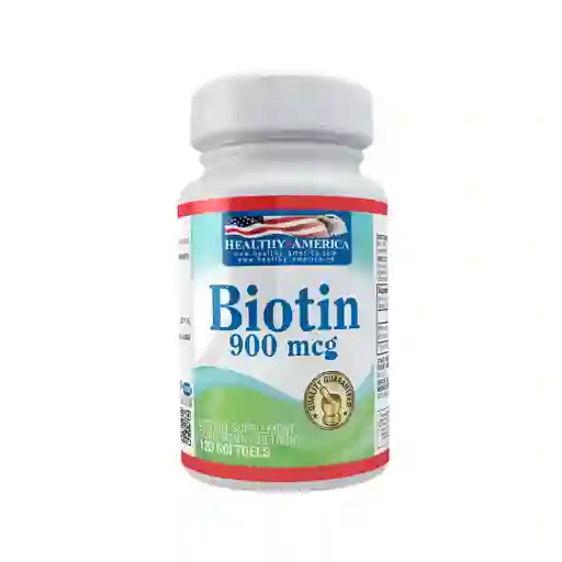 Biotin 900mcg X 120 Softgels Biotina - Healthy America