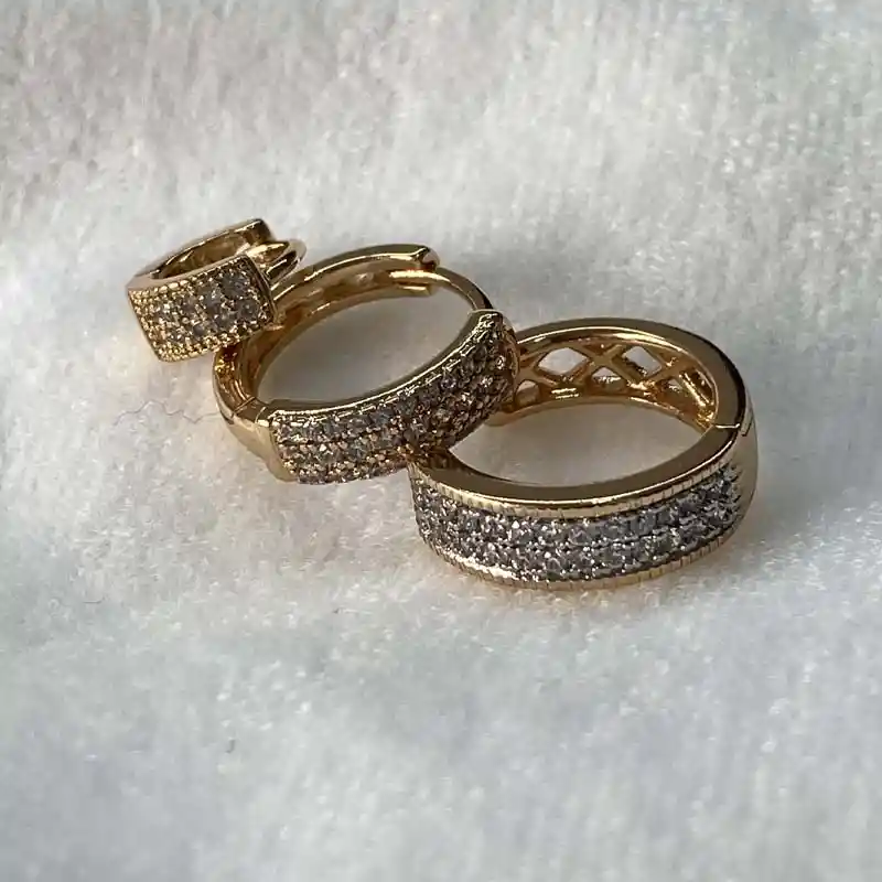 Set X 3 Candongas Oro Laminado