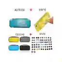 Acrilico Protector De Animal Crossing + Estuche + Vidrio + 2 Grips Compatible Con Switch Lite