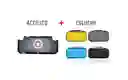 Acrilico Protector De Capitan America + Estuche Rigido Compatible Con Switch Lite