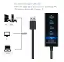 Hub Usb 3.0 4 Puertos De 5 Gbps Cable 30 Negro