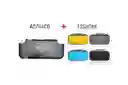 Acrilico Protector De Zelda Simbolo + Estuche Rigido Compatible Con Switch Lite