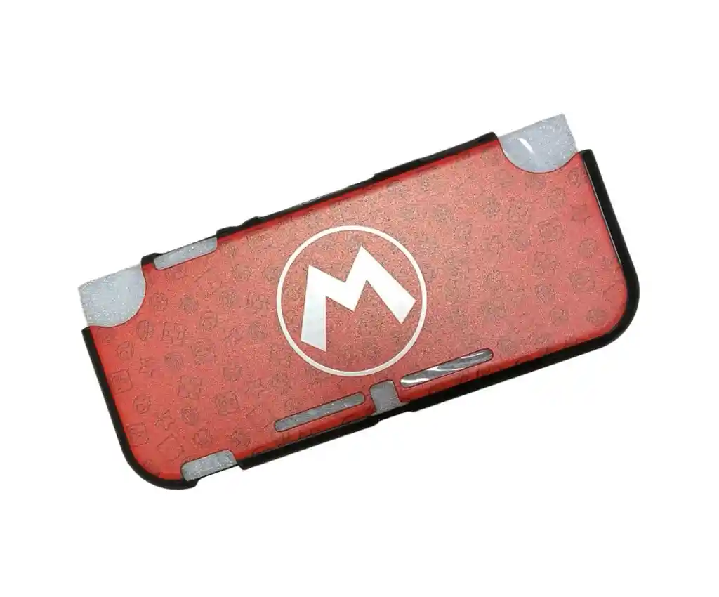 Acrilico Protector De M Mario + Estuche Rigido Compatible Con Switch Lite