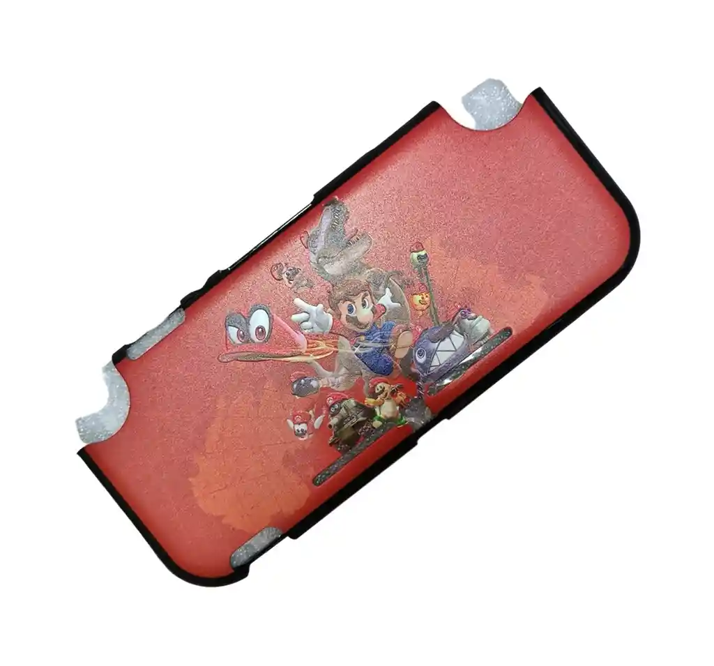 Acrilico Protector De Mario Odyssey + Estuche Rigido Para Switch Lite