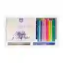 Kit De Lettering Kiut Cartilla + Marcadores Punta Pincel X 30