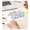 Kit De Lettering Kiut Cartilla + Marcadores Punta Pincel X 30