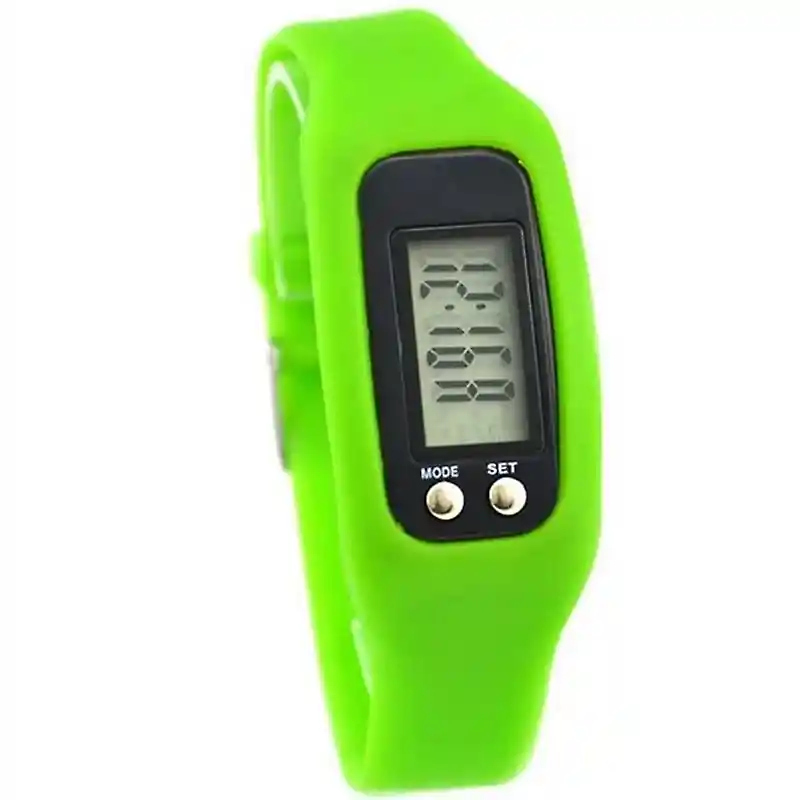 Reloj Podómetro Con Pantalla Lcd - Fitness Verde